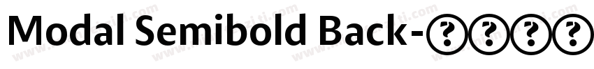 Modal Semibold Back字体转换